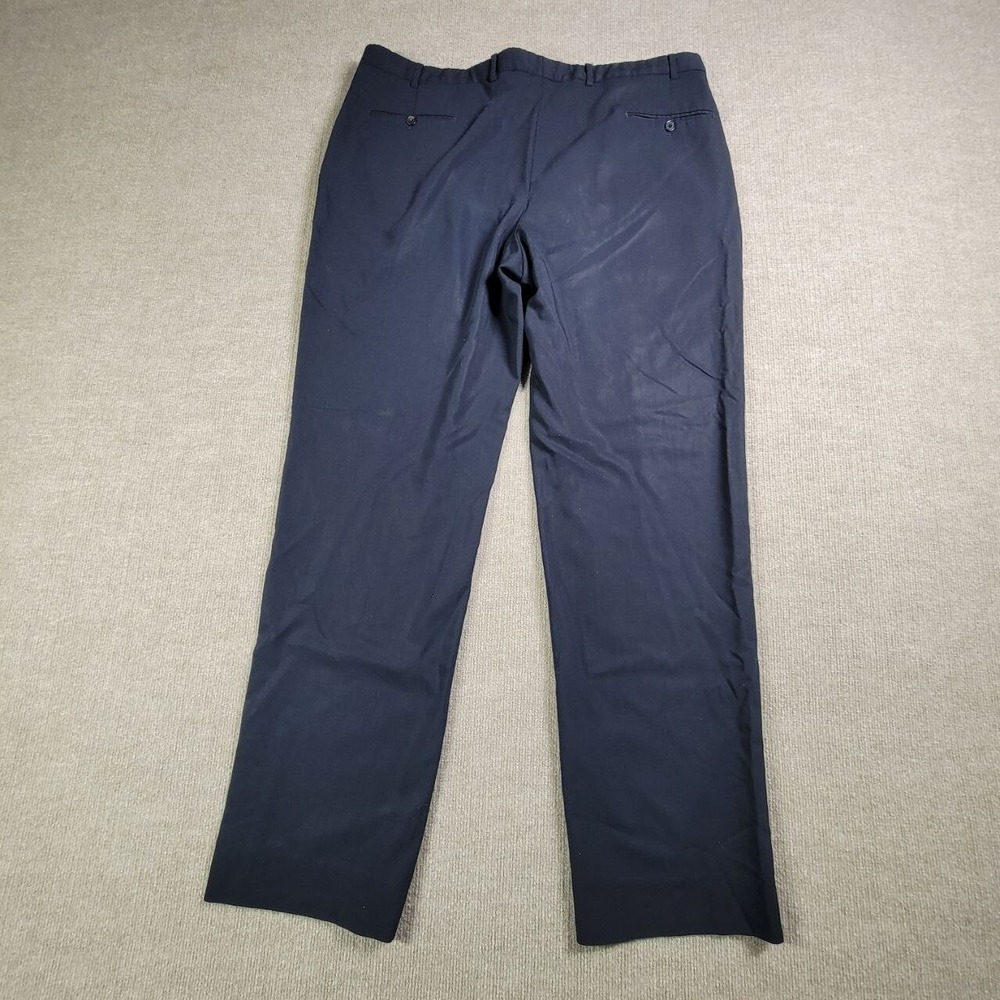 Paul Frederick Dress Pants Mens 42R Black Pleated Front Straight Leg‎ Classic